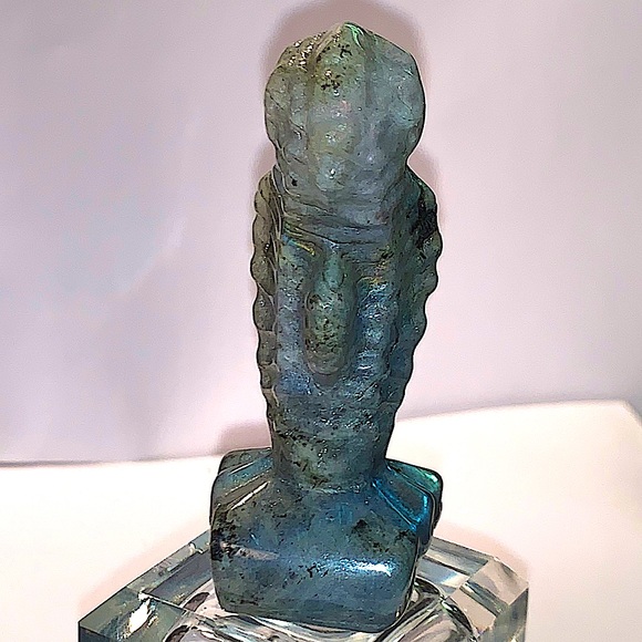 NATURAL LARVIKITE LABRADORITE SEA HORSE - Picture 6 of 8